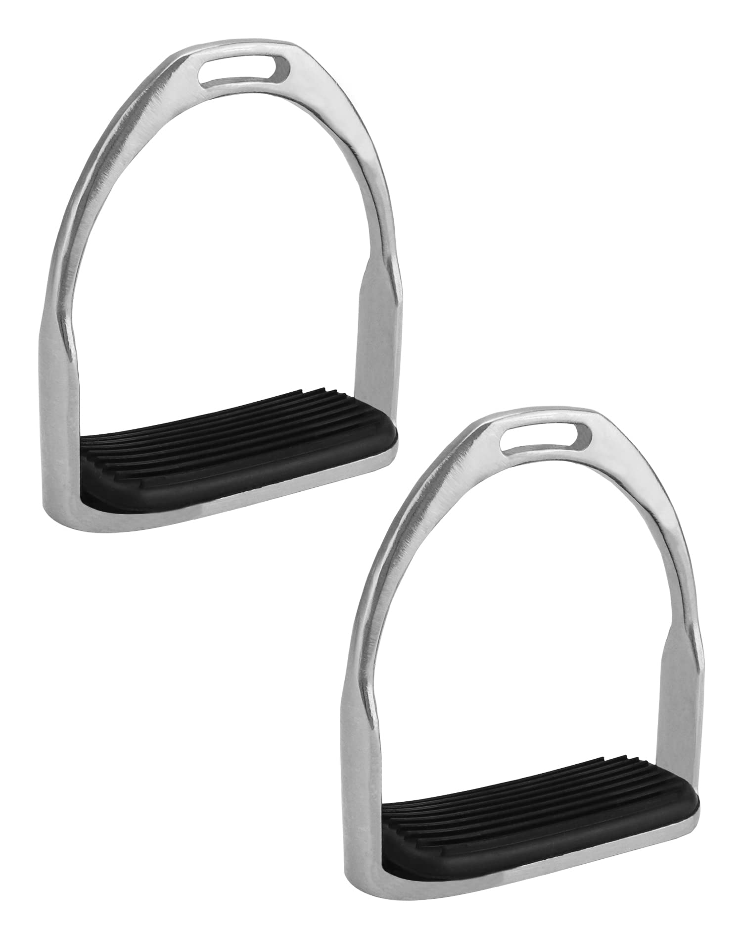 Photo 1 of QWORK Horse Riding Stirrups, Hose Saddle, Safety Stirrup, Stainless Steel English Riding Protection Saddle, Knee Ankle Stress Pain Relief, 1 Pair