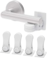 Inaya Child Proof Door Lever Lock 4 Pack - No Drill 3M Adhesive - Minimalist