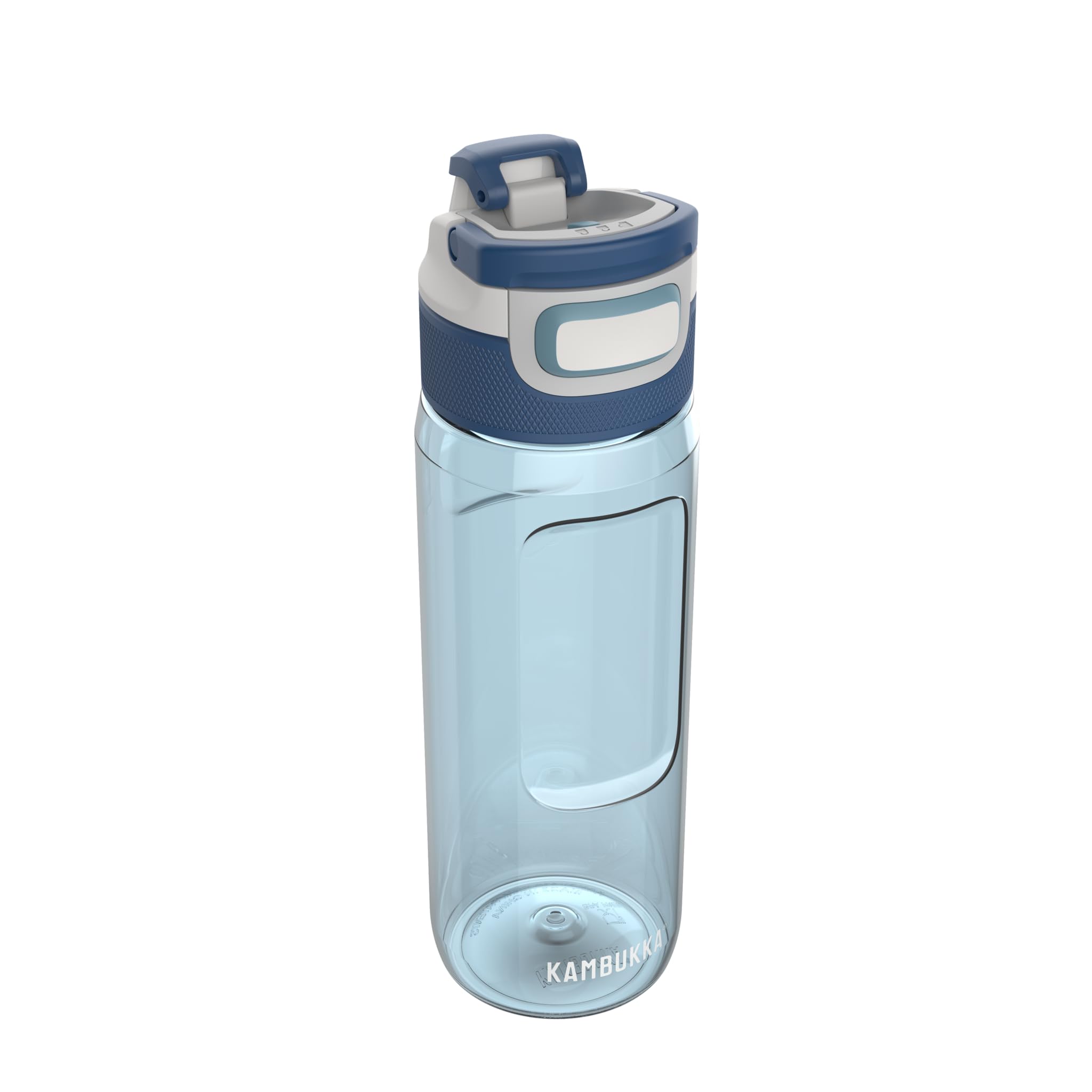 Kambukka Elton 750ml / 25oz Water Bottle, Dirt & Odour Resistant, Schockproof & Dishwasher Safe, Easy to Hold & Easy Grip - 3-in-1 Special Lid, Milliliter Marking - Crystal Blue