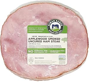 Niman Ranch Uncured Applewood Smoked Ham Steak, 8oz