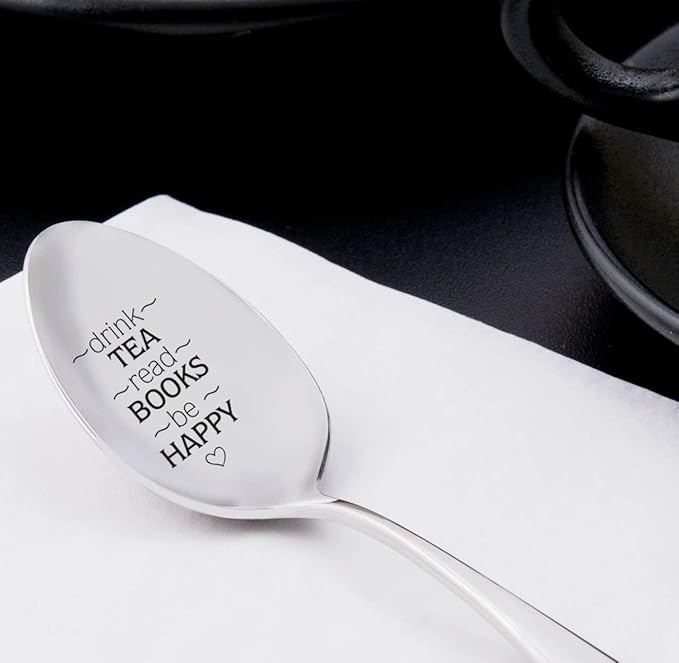 Boston Creative company LLC Drink Tea Read Books Spoon-Tea Lover Spoon