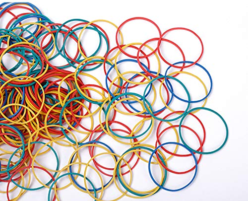 200pcs 38mm(1.5in) Multi Color Rubber Bands Elastics Bands Sturdy Rubber Bands for Home or Office use