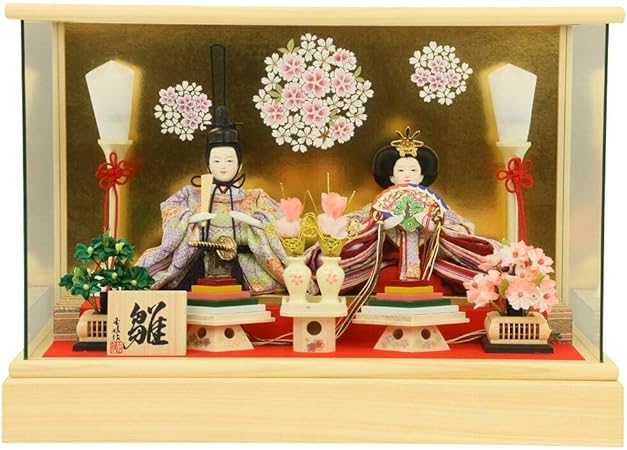 Amazon 雛人形 ひな人形 ケース飾り 親王飾りケース入り 芥子親王 パノラマガラスケース 初節句 お祝い 桃の節句 ひな祭り ケース飾り おもちゃ