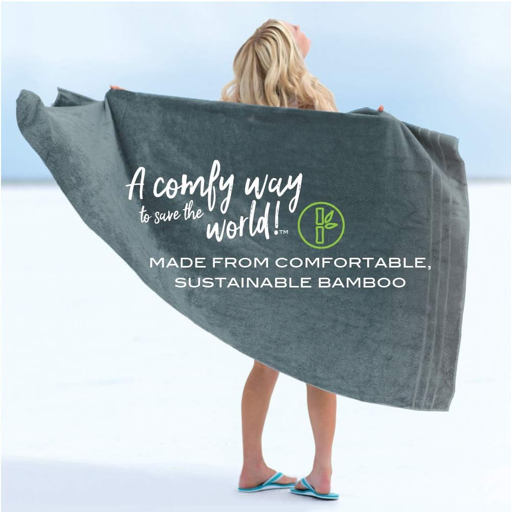 Cariloha 600 GSM Bamboo & Turkish Cotton Bath Sheet - Odor Resistant, Highly Absorbent - Includes 1 Towel - 1-Year Limited Quality Warranty - Ocean Mist: Kitchen & Dining