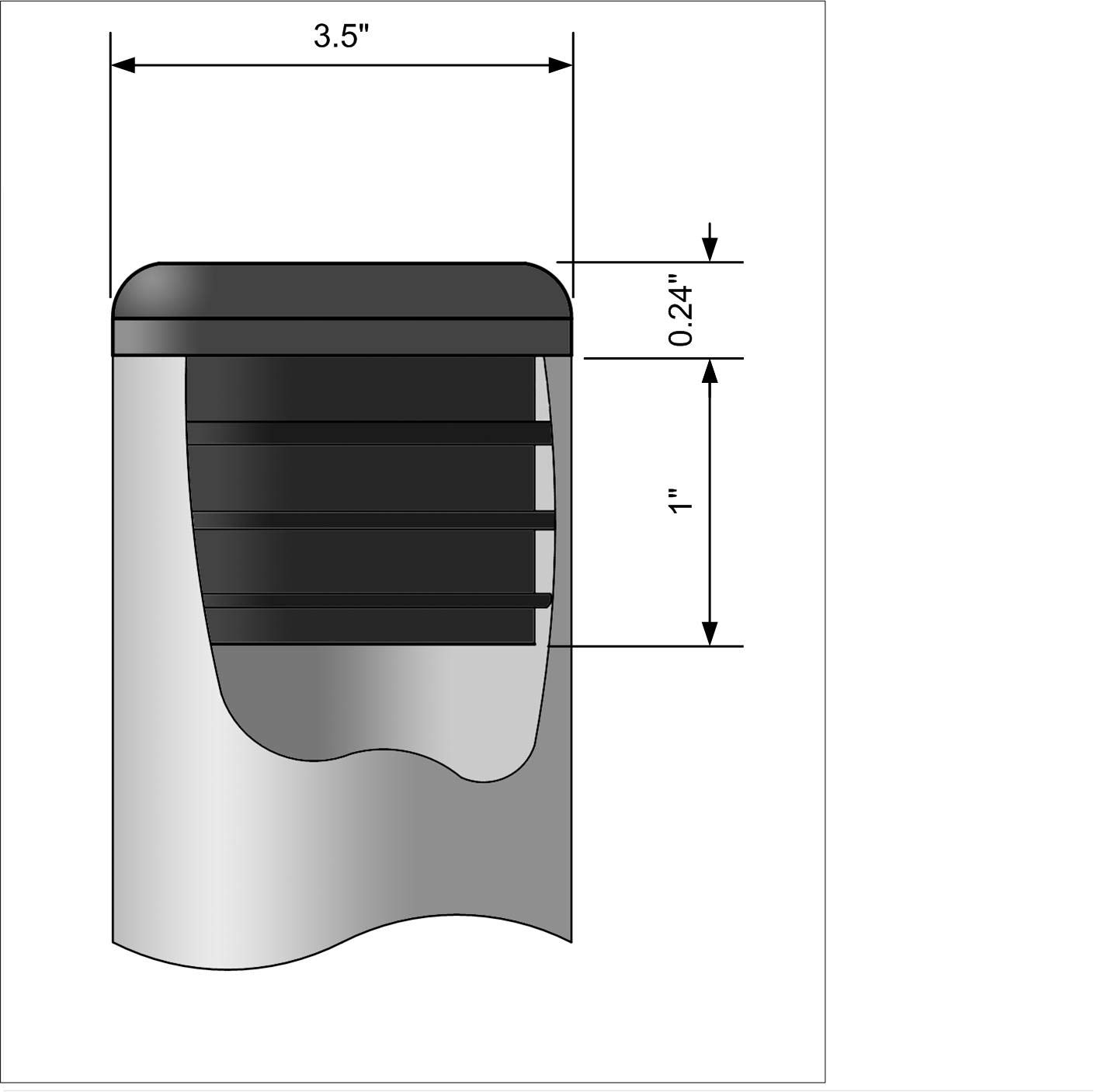 2pcs Pack 3 1 2 Inch Round Black Plastic End Cap For Hole Size From 3 3 16 To 3 3 8 Including 3 1 4 Inches Furniture Finishing Plug Cover For Steel Fence Post Industrial Scientific Industrial Hardware