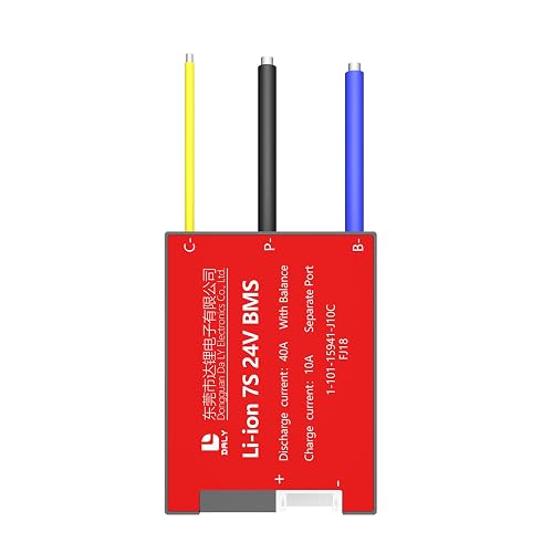 DALY BMS li-ion 7s 40A 24V with Separate Charge and Discharge Port and ...
