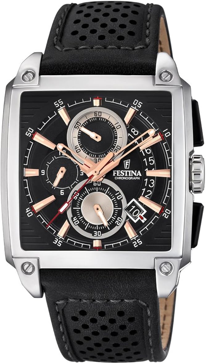 Festina Mens Chronograph Quartz Watch with Leather Strap F20265/4 Amazon.co.uk Watches