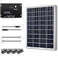 Renogy 100 Watts 12 Volts Polycrystalline Solar Starter Kit w/ 100w solar panel,30A Charge Controller, 8ft 10AWG Tray Cables,