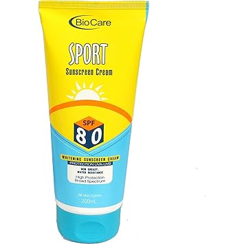 Biocare Whitening Sunscreen Cream with SPF 80 (200 ml)