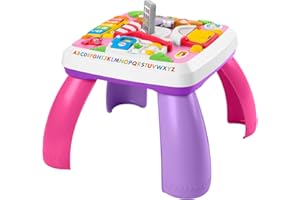 Fisher-Price Baby & Toddler Toy Laugh & Learn Around The Town Learning Table, Pink with Music Lights & Activities for Infants Ages 6+ Months