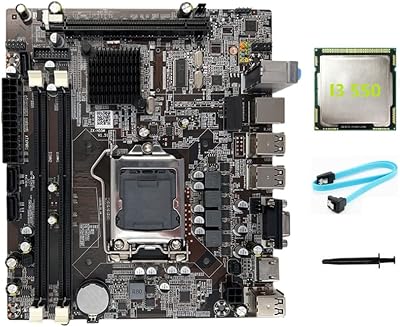 FUNYEE H55 Motherboard LGA1156 + I3 550 CPU DDR3 SATA Cable Thermal Grease