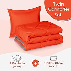 Basic Beyond Twin Comforter Set - Orange Comforter