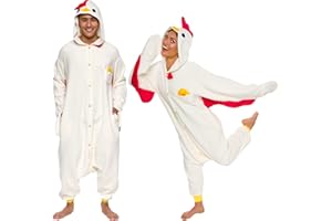 Funziez! Adult Onesie Halloween Costume - Animal and Sea Creature - Plush One Piece Cosplay Suit for Adults, Men and Women