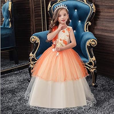 Girl Dresses A Line Flower Floor Length Dress Birthday Wedding