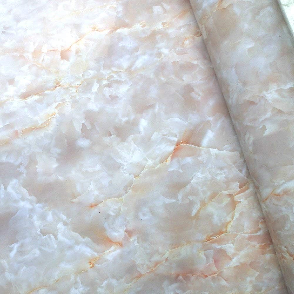czos88 Waterproof Marble Texture Wall Sticker Self-adhesive Decal Wall Paper 60 * 50cm(Style 5White)