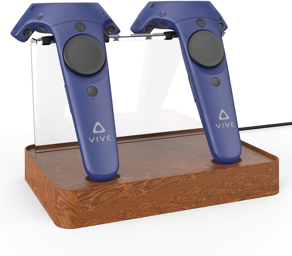 AMVR Dual Charger Magnetic Charging Station/Stand,Support Firmware Upgrade for HTC VIVE Controller