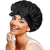 Galsangflower Double-Layer Satin Bonnet with Adjustable Tie - Double-Sided Hair Sleep Bonnet for Women and Curly Hair