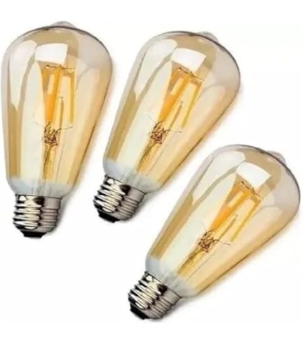 Lâmpada de Filamento LED ST64 4W Luz Amarela 2.400K Base E27