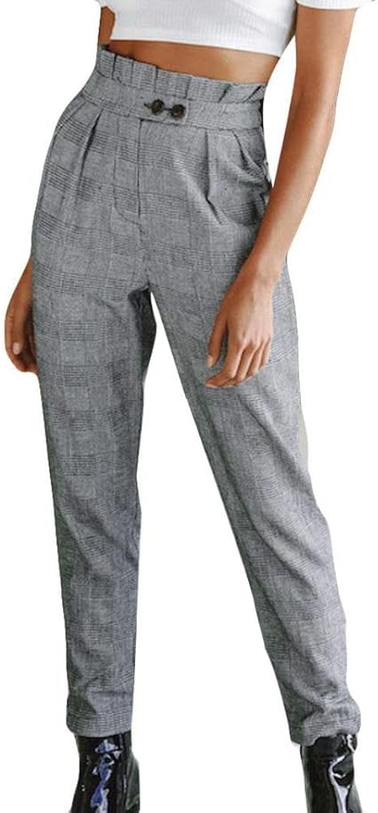 high waisted slim fit pants