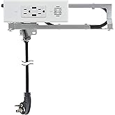 Docking Drawer Blade in-Drawer Outlet, Integrated Safety Shutoff, (2) USB-A & (2) 15 amp AC, White