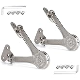 QBOSO Heavy Duty Lid Stay Hinges Folding Lid Support Hinge,Perfect for Cabinet,Closet,Wardrobe or Toybox 110 Degree (Heavy Duty Style 1 Pair)