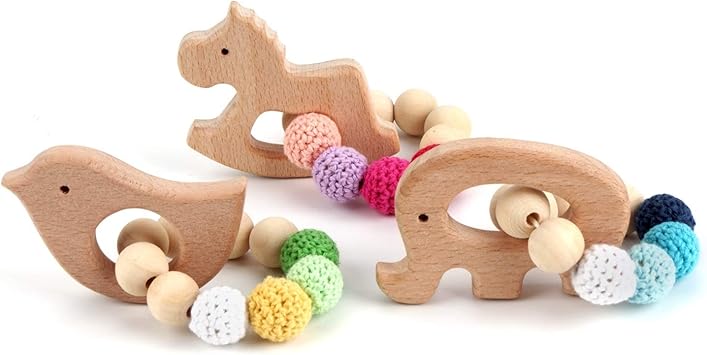 wooden teether shapes