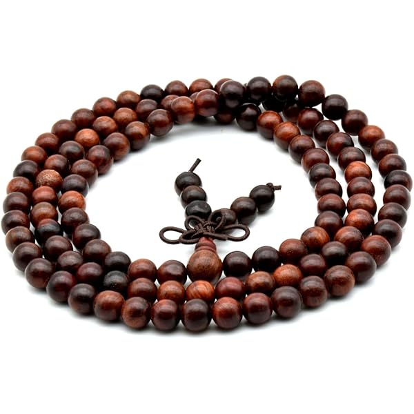 Coolsteelandbeyond Mens Womens Small Brown Wood Beads Bracelet