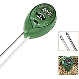 3-in-1 Soil Moisture Meter, Light and PH acidity Tester, Plant Tester, Great For Garden, Farm, Lawn, Indoor & Outdoor (No Battery needed) Easy Read Indicator