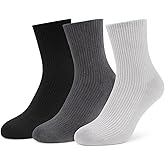 MissShorthair Cashmere Wool Socks 3-Pack for Women & Men Soft Warm Luxury Cashmere Wool Bed Socks for Winter Cozy Thick