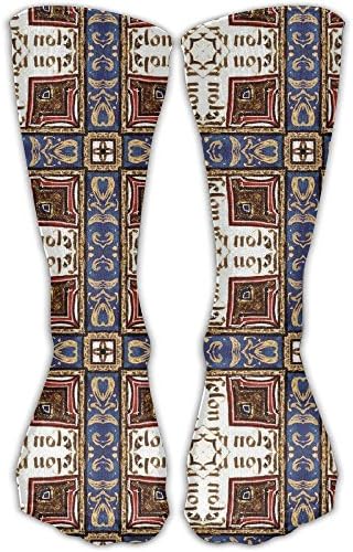 Women Brown Calligraphy(1537) Tube Dresses Over The Knee Thigh High Stockings Cosplay/Cheerleader Socks