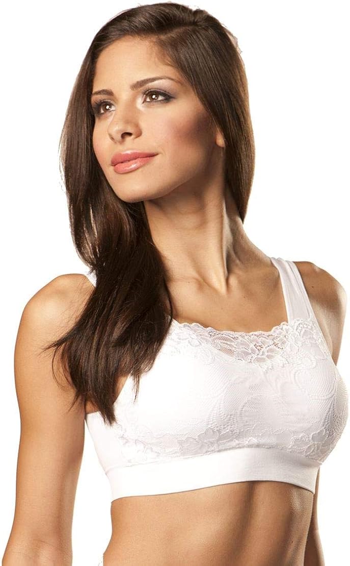 New Milana Bra by Genie As Seen On TV Seamless Lace Bra (White 1X