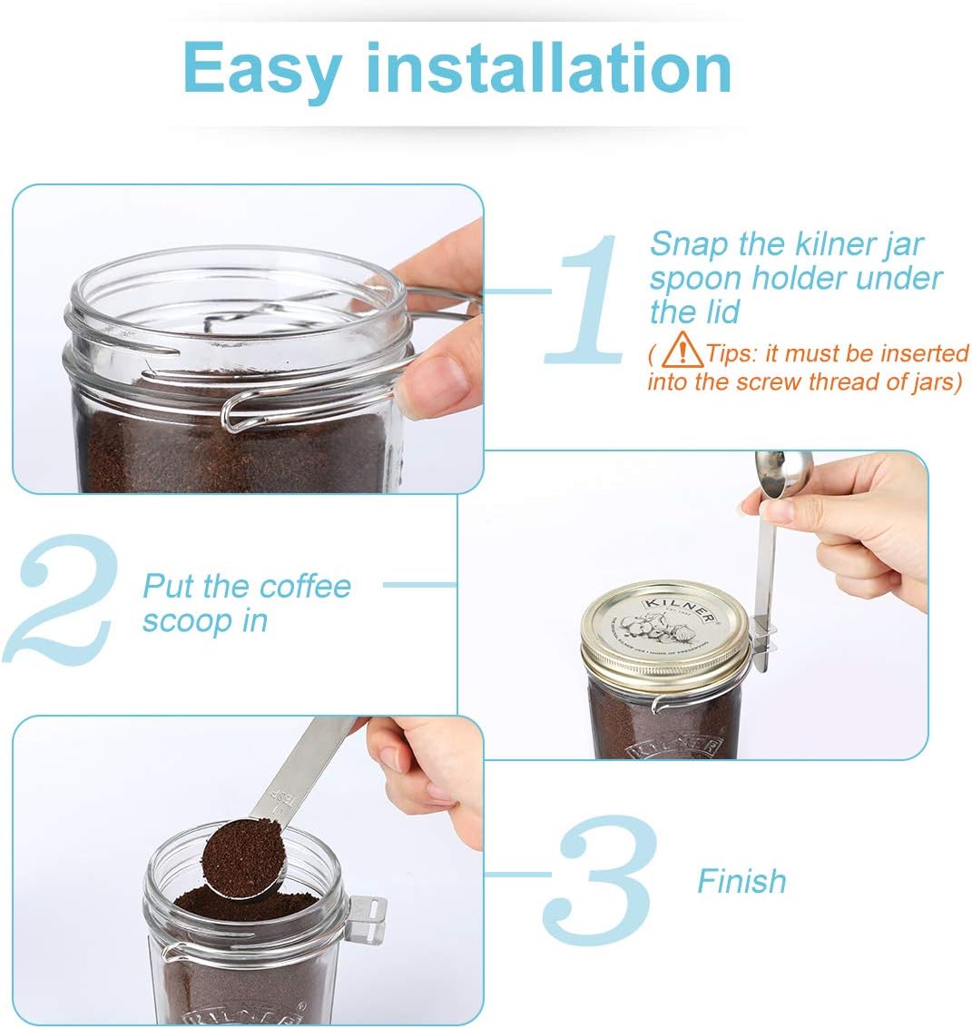 sal pimentón harina Juego de 2 cucharas de acero