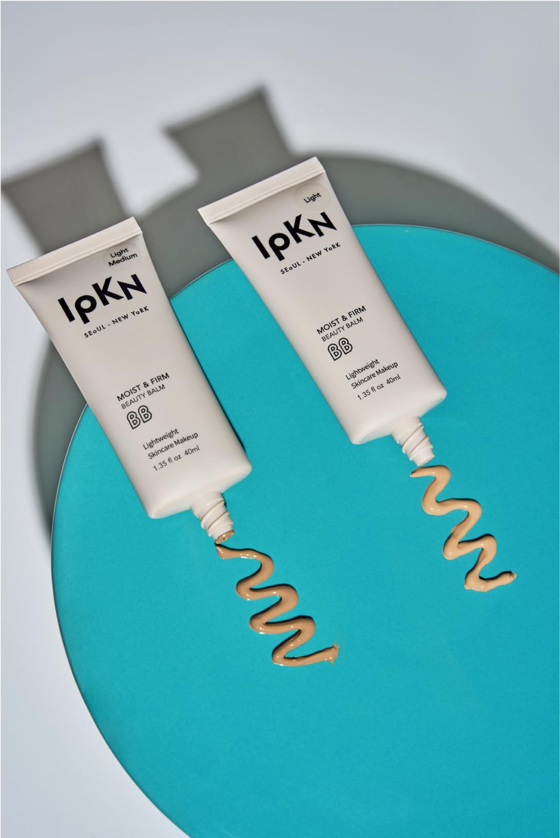 IPKN Moist & Firm BB Cream - Ultra-Hydrating Daily BB Cream with or without SPF40 - Lightweight, Non-Greasy Face Base with Antioxidants for Smooth, Radiant Skin