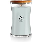 WoodWick Magnolia Birch Holiday Candle Gifts for Women and Men, 21.5 oz Large Hourglass Candle with Crackling Wick