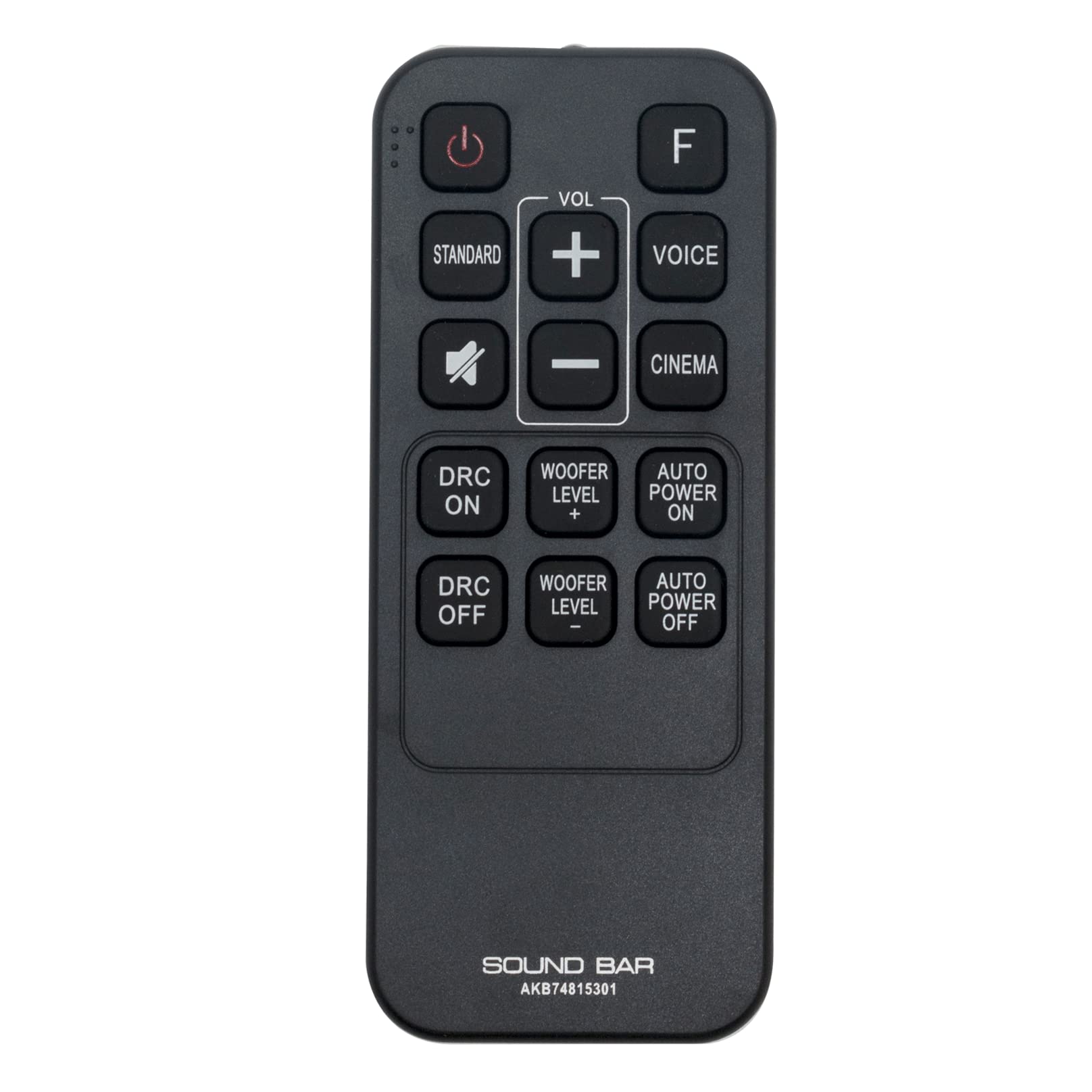 VINABTY AKB74815301 Remote Control Replaced Compatible with LG Sound Bar AKB74815311 LAS454B LAS160B LAS465B LAS453B LAS453 LAS260B LAS260B S55A3-D SH3K SJ4Y S45A1-d LAS453B SH3B SPH3B-W