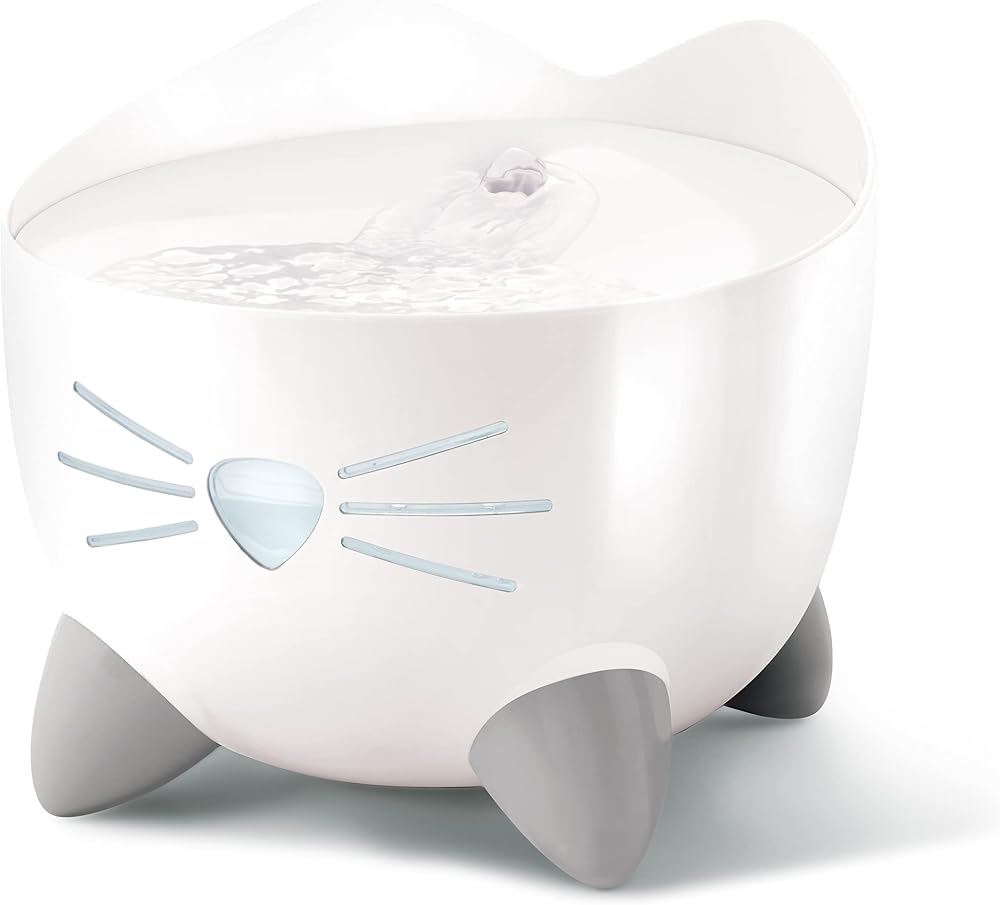 Catit PIXI Drinking Fountain for Cats White with Triple Action Carbon Filter