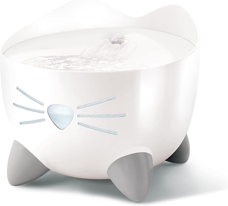 Catit PIXI Drinking Fountain for Cats White with Triple Action Carbon Filter