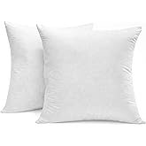 SNUG&COZY Luxury Goose Down Feather Pillow Inserts - 20x20IN, Double Layered Down-Proof Design, Ultra-Soft Cover, High Fill Weight, Pack of 2, White