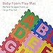 Dimple Baby Foam Play Mat (36-Piece Set) 5x5 Inches Interlocking Alphabet and Numbers Floor Puzzle Colorful EVA Tiles Girls, Boys Soft, Reusable, Easy to Clean