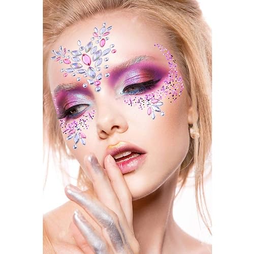 festival edm face jewels