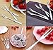 Cake Stand Tower 3-Tier Fruit Racks Plastic Cupcake Dessert Stand-tea Party Serving Platter and 5pcs Fruits Forks For Weddings, Tea Party, Holiday Dinners, or Birthday Parties