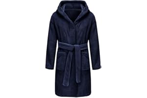 RUOGU Kids Bathrobe, Toddler Hooded Soft Towel Robe for Girls Boys Terry Cloth Robes Sleepwear