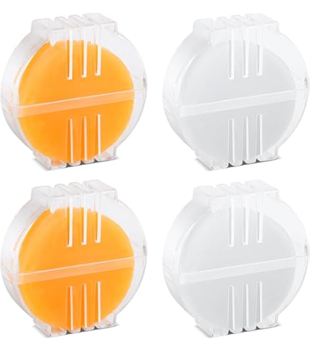 Lot de 4 après-shampoings en cire d'abeille avec boîte en plastique – Cire paradisiaque pour couture à la main, matelassage, renforcement (jaune et