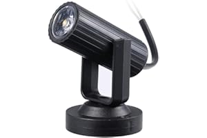 1W LED Lamp Portable Stage Lighting Fixture with Flicker- Wide Voltage Input 360 Adjustable Angle for Home Party DJ Show Pub 