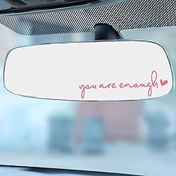 3 x You Are Enough Rearview Mirror Decal, Vanity