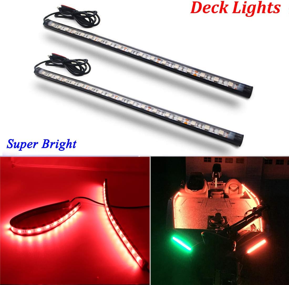 Boaton Marine Boat Led Navigation Lights, Green and Red Boat Lights, Boat Bow Lights IP67 Waterproof for Pontoon Boat Dinghy Kayak Yacht Vessel : Sports & Outdoors