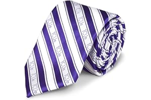 Fan Frenzy Gifts Men's Striped Tie Officially Licensed University Tie | NCAA Sports Ties for Men | Made of Microfiber