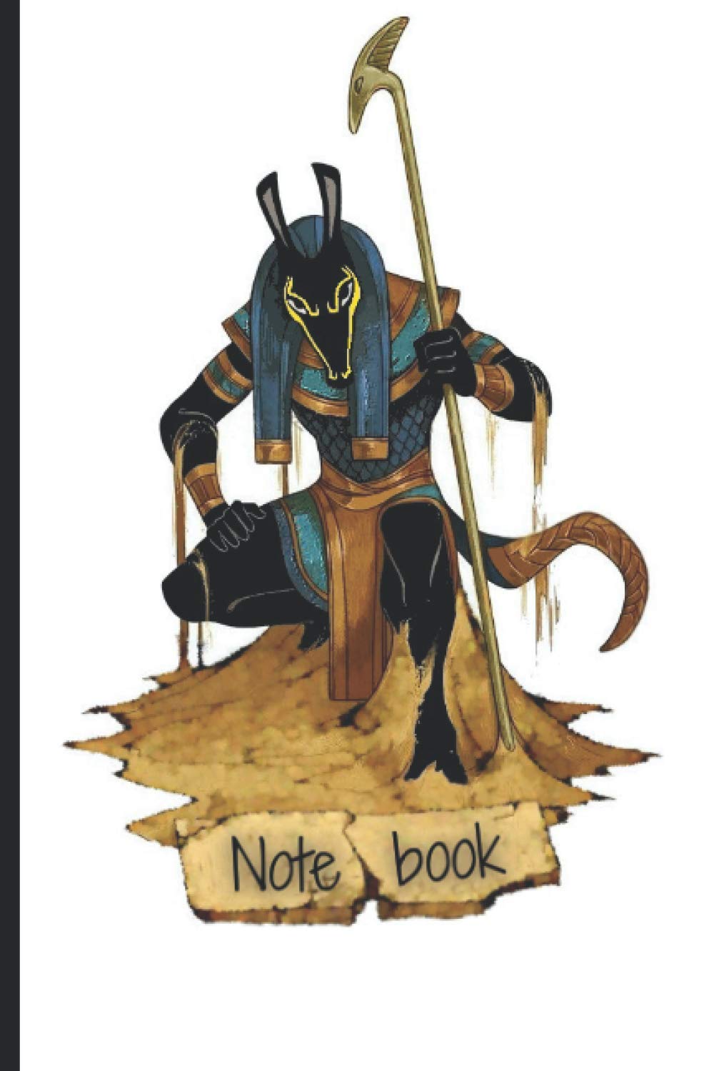 Notebook: Egyptian God Anubis Notebook , Journal for Writing, College Ruled Size 6" x 9", 110 blank wide lined white pages ,Soft Cover, Glossy Finish For Writing And Note Taking (Anglais) Broché