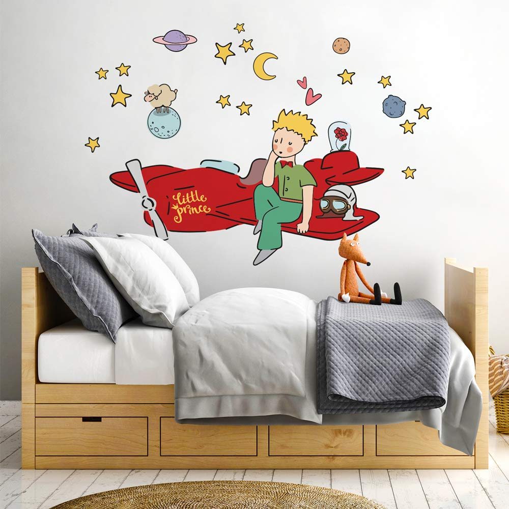 kina - R00581 Wall Stickers Small Prince Wall Decoration Nursery Nursery Bedroom
