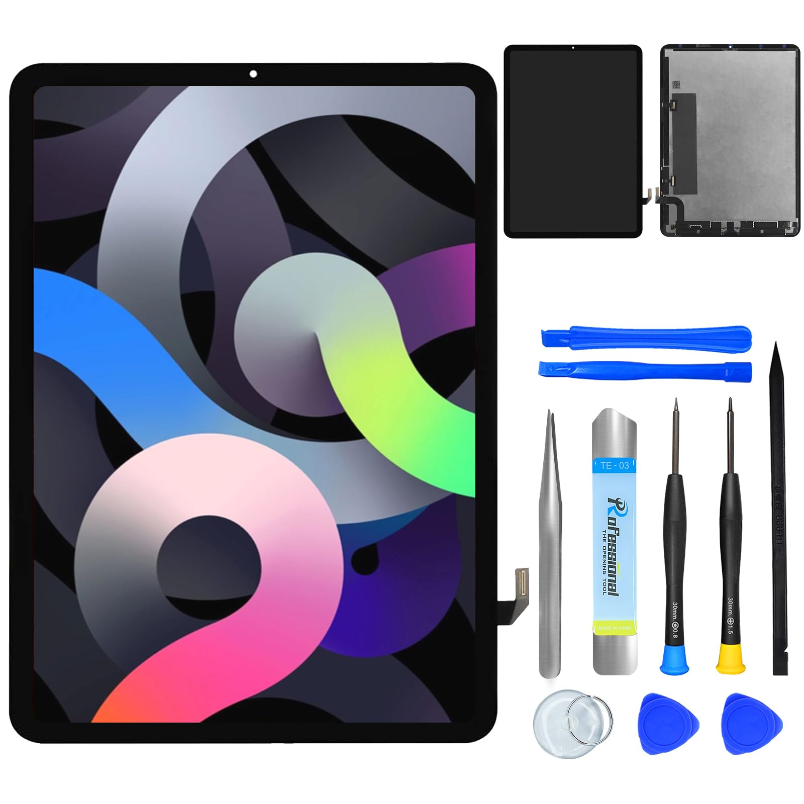 NB+ Touch Screen LCD iPad Air 4 Replacement For Apple iPad Air 2020 10.9" LCD Display Unit Digitizer Front Glass Panel Black with Tools — image 1